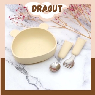 Bát ăn dặm cho bé silicon chống đổ dung tích 370ml