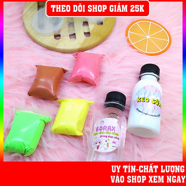 Combo dụng cụ làm slime bơ 4 màu rẻ cho bé tại nhà, bộ kit làm slime cute vui nhộn thỏa sức sáng tạo - Nguyễn Thùy Store