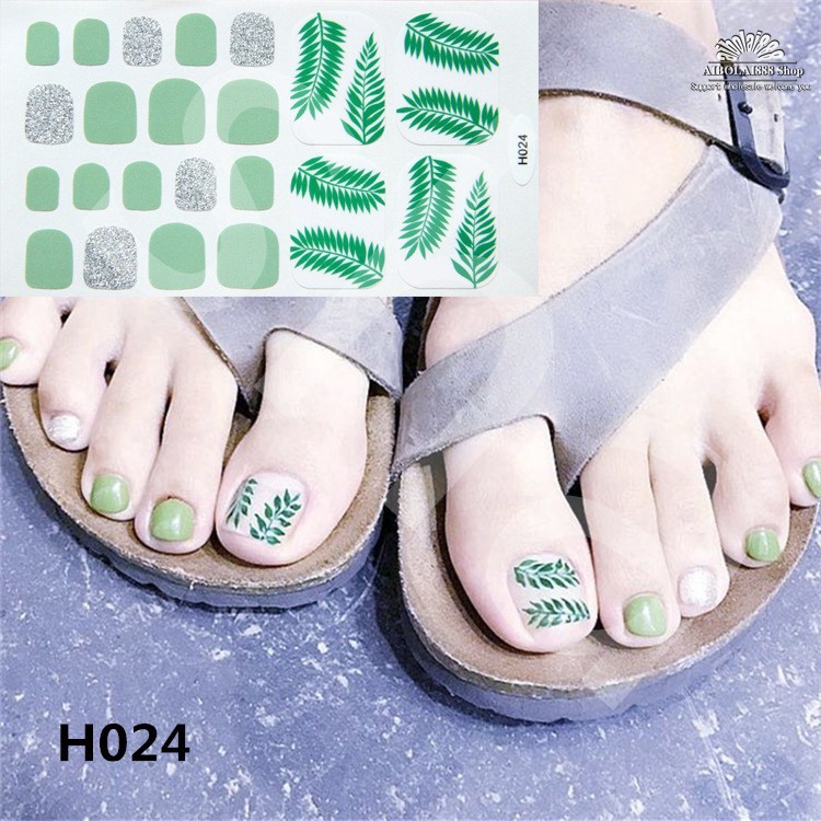 [Hàng mới về] Nhãn dán móng chân họa tiết đa dạng tuỳ chọn phong cách Hàn Quốc H021-H040