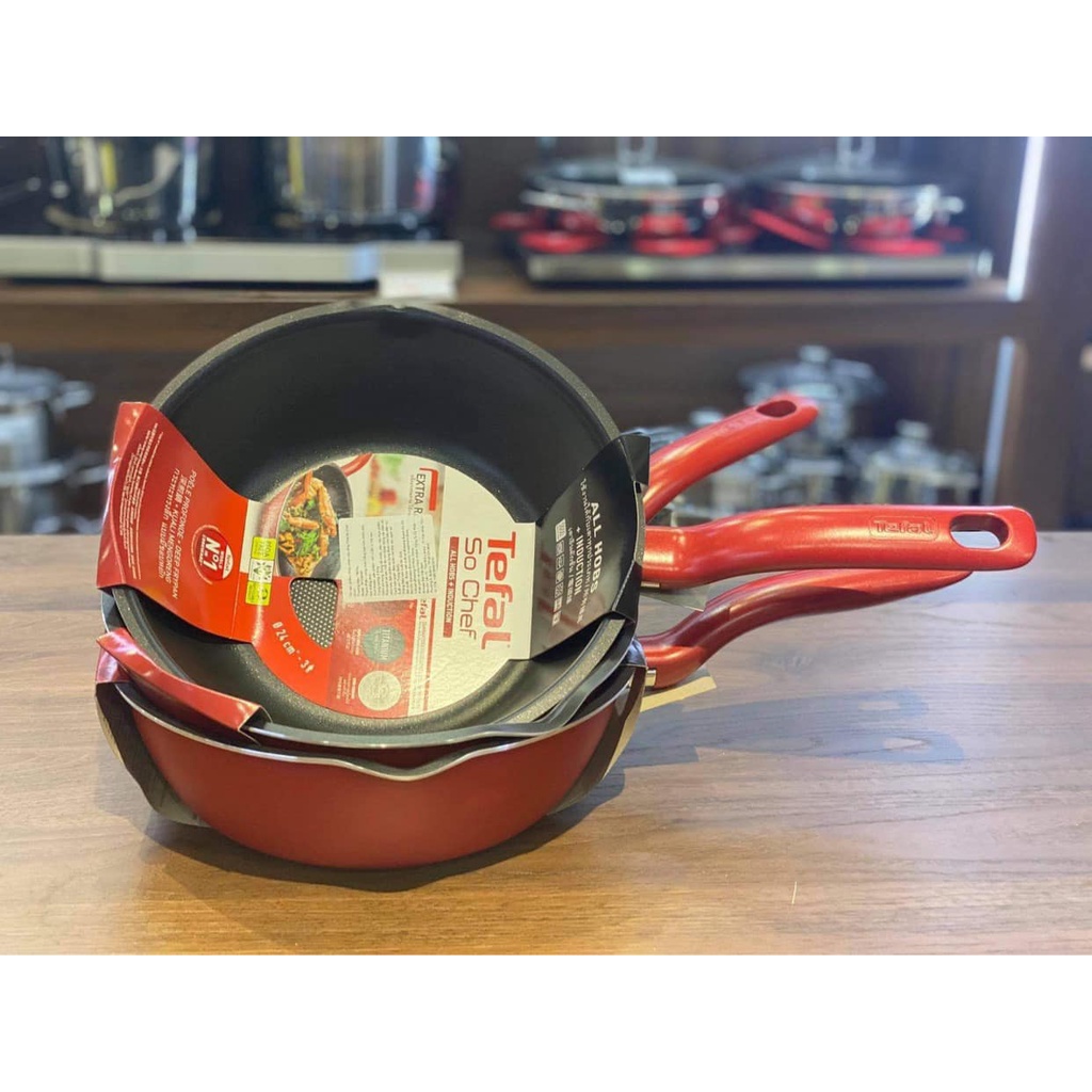 Chảo chiên sâu lòng Tefal So Chef size 24, 28cm - G1358496/G1358696