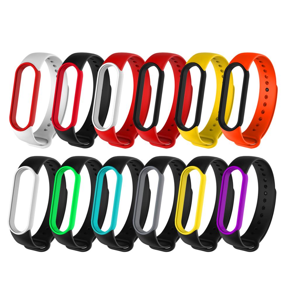 Dây Đeo Thay Thế Chất Liệu Silicon Thiết Kế Nhiều Màu Sắc Cho Xiaomi Mi Band 5 Xiaomi Mi Band 5