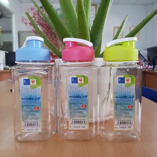 Bình đựng nước oval 800ml - nhựa đồng tâm