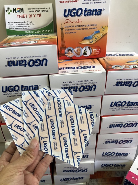 HỘP 100 miếng BĂNG DÍNH CÁ NHÂN BĂNG KEO DÁN CÁ NHÂN Y TẾ MIẾNG DÁN UGOTANA UGO TANA