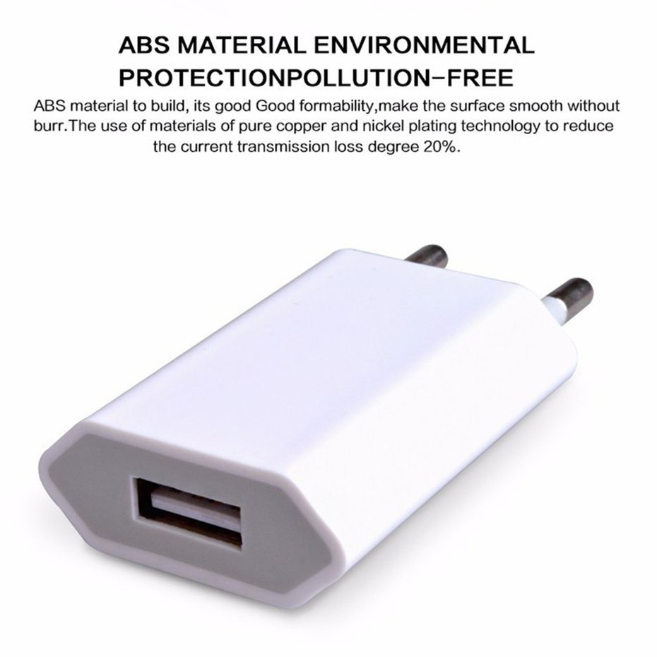 Củ sạc điện thoại di động một cổng USB 5V 500mA 12-04 chất lượng cao