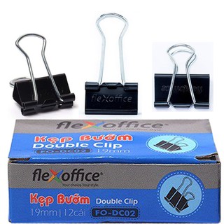 Hộp 12 Kẹp bướm Flexoffice 19mm FO-DC02