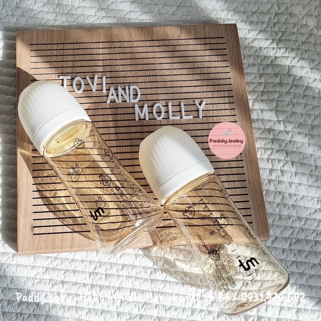 Bình sữa, bình hút Dottodot x Tovy and Molly Hàn Quốc cho bé 180ml - 280ml - made in Korea