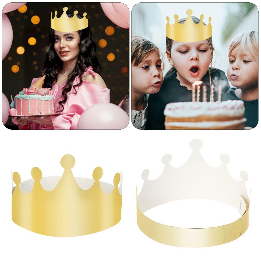 Set 10 Mũ Giấy Hình Vương Miện Công Chúa Hoàng Tử Cho Bé