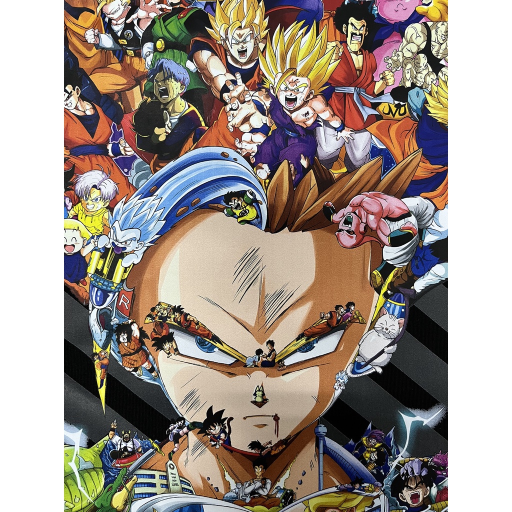 Áo thun nam nữ Son Gohan từ series Dragon Ball trắng đen