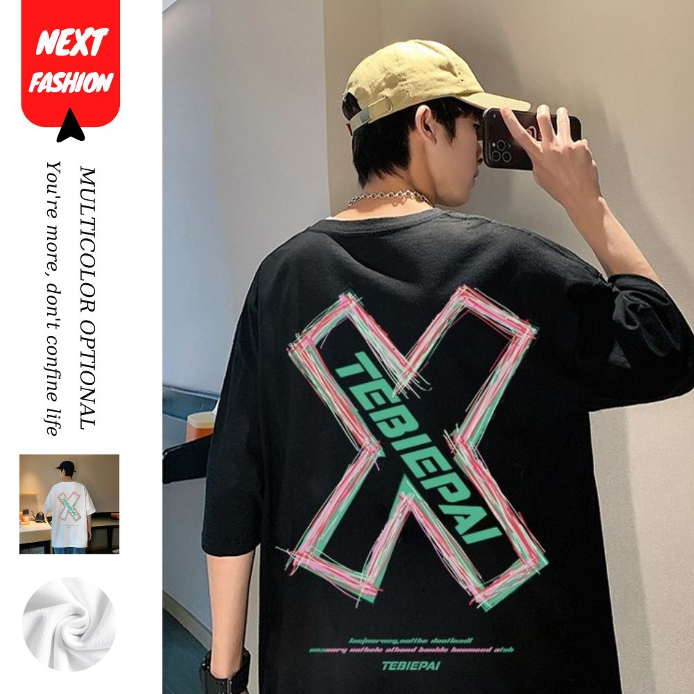 Áo thun nam nữ Unisex Tebiepai basic form rộng chất liệu cotton phong cách Hàn Quốc Next Fashion A02