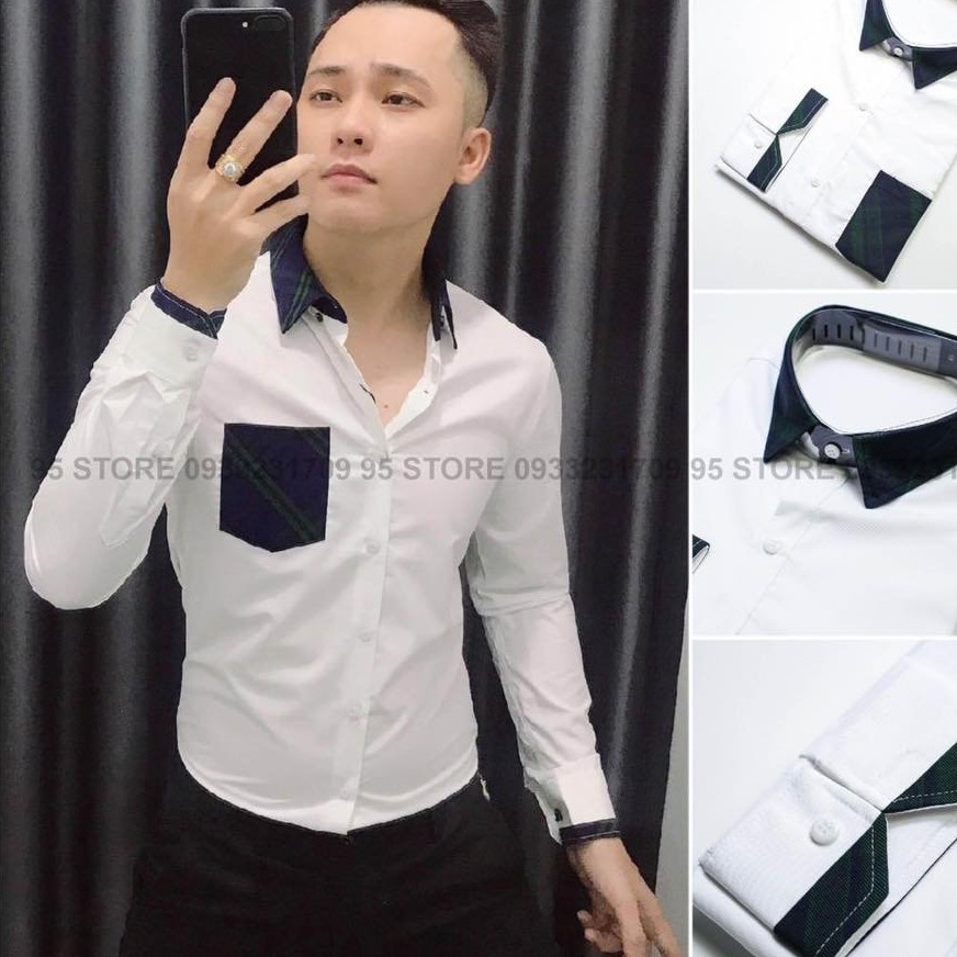 (HÀNG SUPER) Áo Sơ Mi Nam Họa Tiết Đẹp Phối Túi | BigBuy360 - bigbuy360.vn