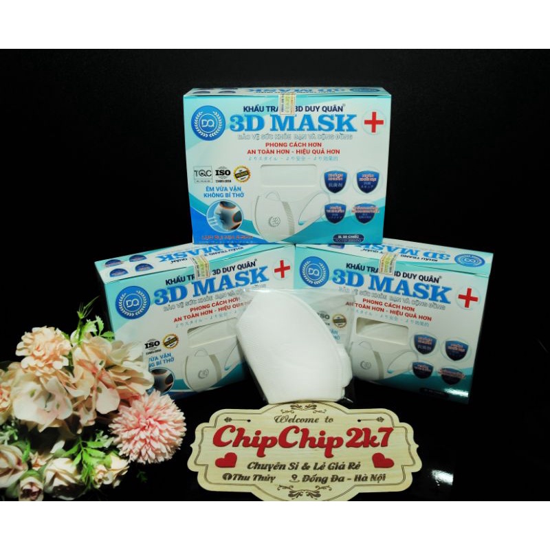 (3d mask) Hộp khẩu trang 3d mask công nghệ Nhật 50 cái