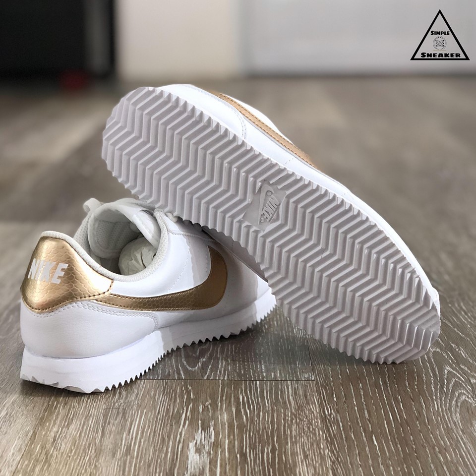 Giày Nike Nữ Chính Hãng Cortez " White Gold " Auth 100% Full Box . q1 hot