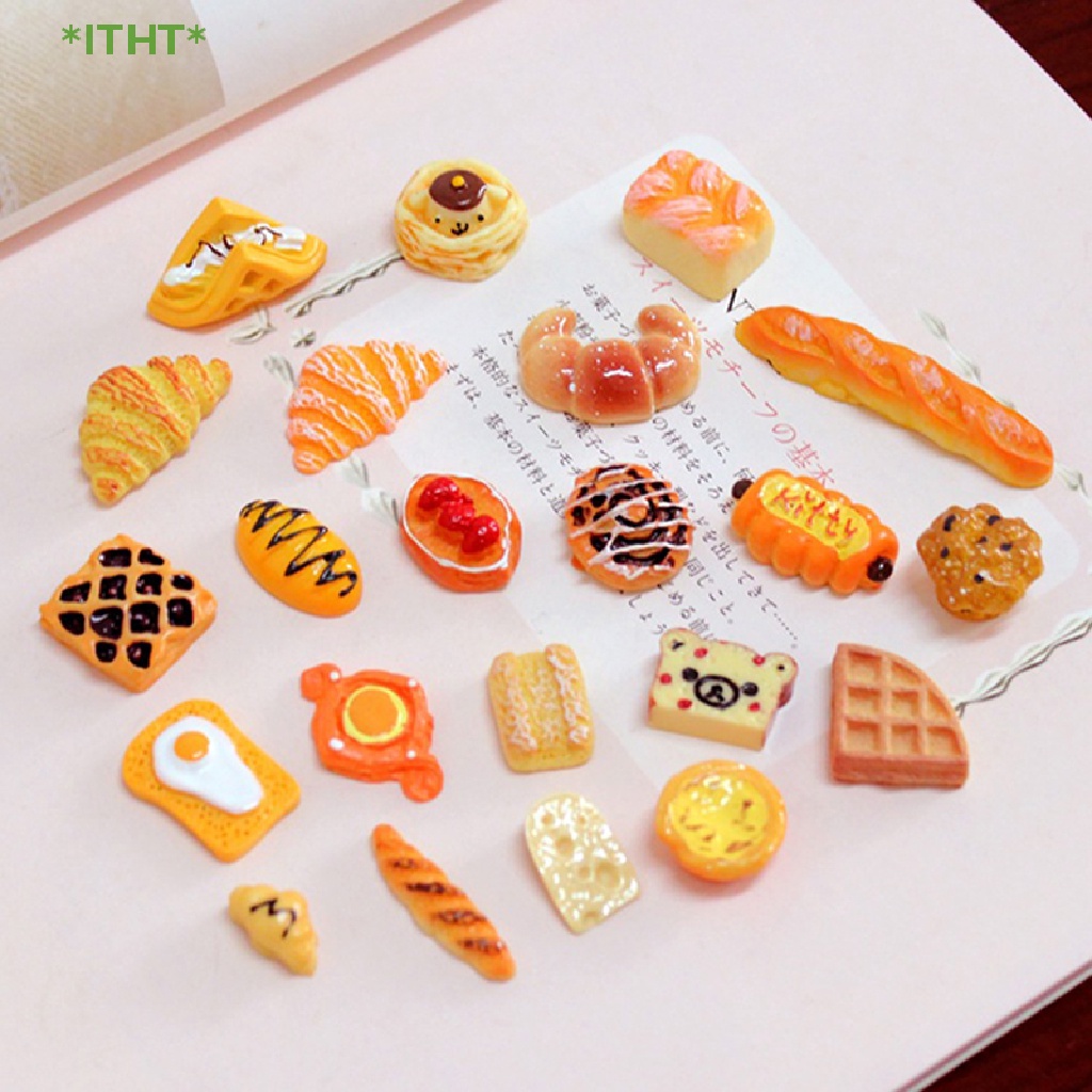 Bộ 3 Bánh Mì Và Thức Ăn Giả Trang Trí Nhà Búp Bê Mới