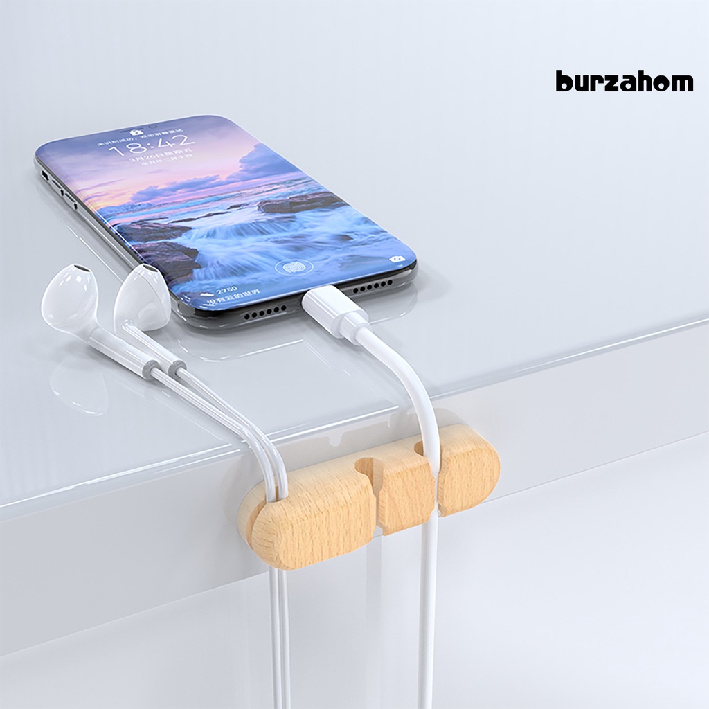 Kẹp Giữ Dây Cáp Bằng Silicone 3/5/7 Lỗ Dán Bàn Làm Việc Tiện Lợi