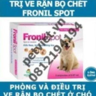 [TRỊ VE RẬN BỌ CHÉT] Fronil Spot Cho Chó - Hộp 5 Ống 0,67ml