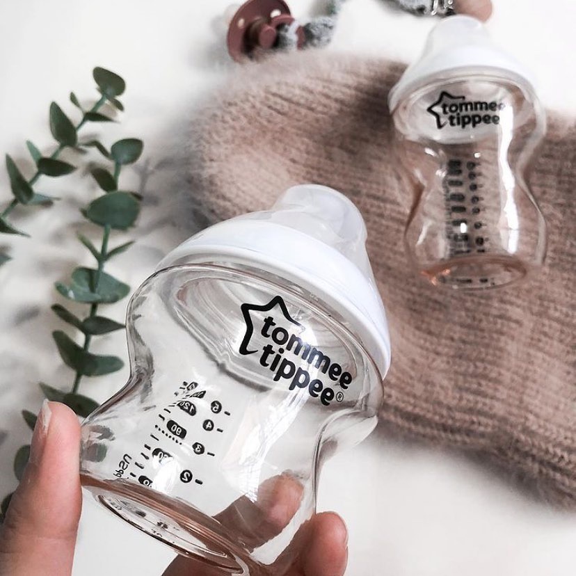 COMBO Ty ngậm dạ quang Tommee Tippee Night Time & Bình sữa thủy tinh ty siêu mềm Tommee Tippee Closer to Nature 150ml