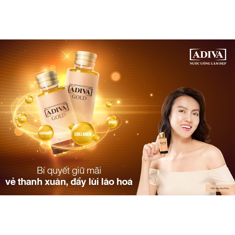 Nước uống đẹp da Collagen Adiva 14 chai/hộp