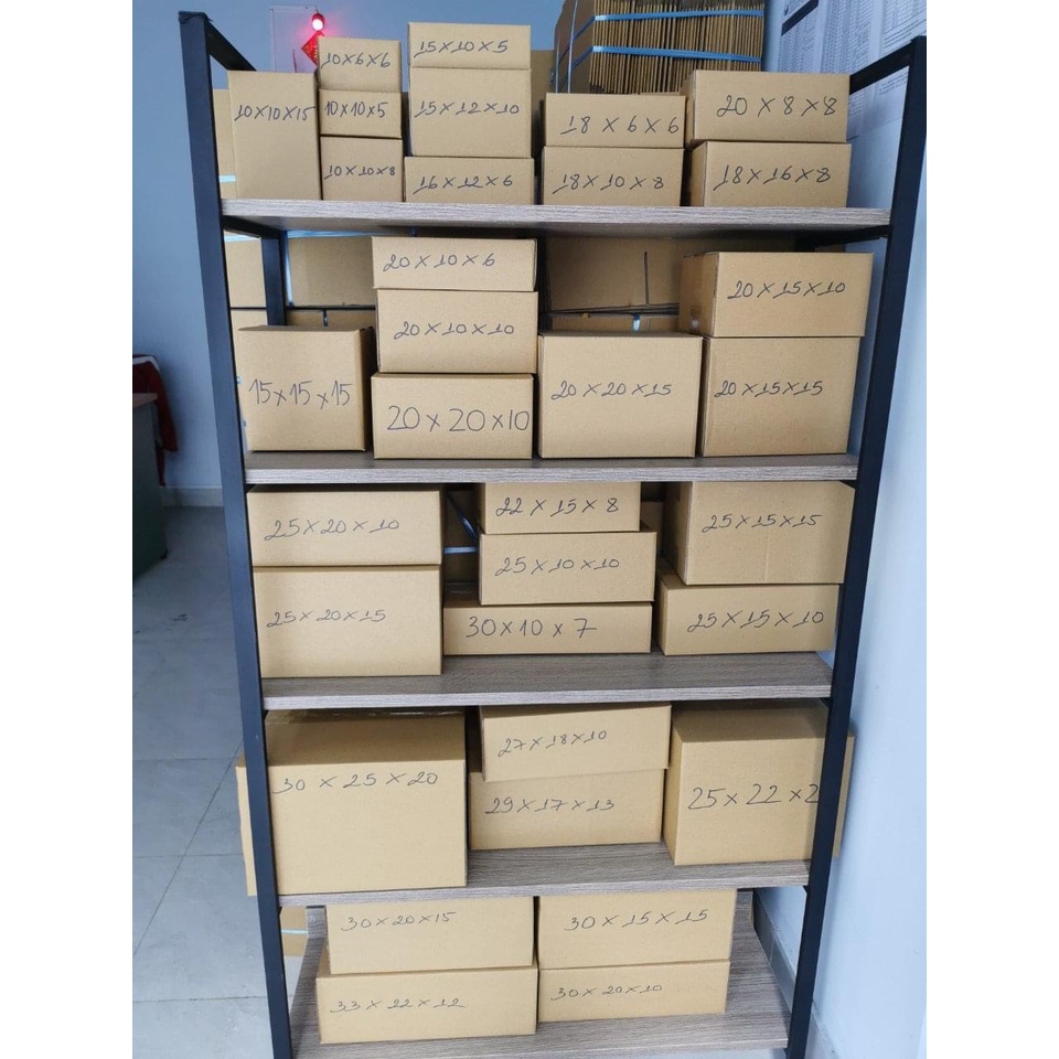12x8x8 - Combo 20 hộp carton 3 lớp giá rẻ đóng hàng tại Hà Nội