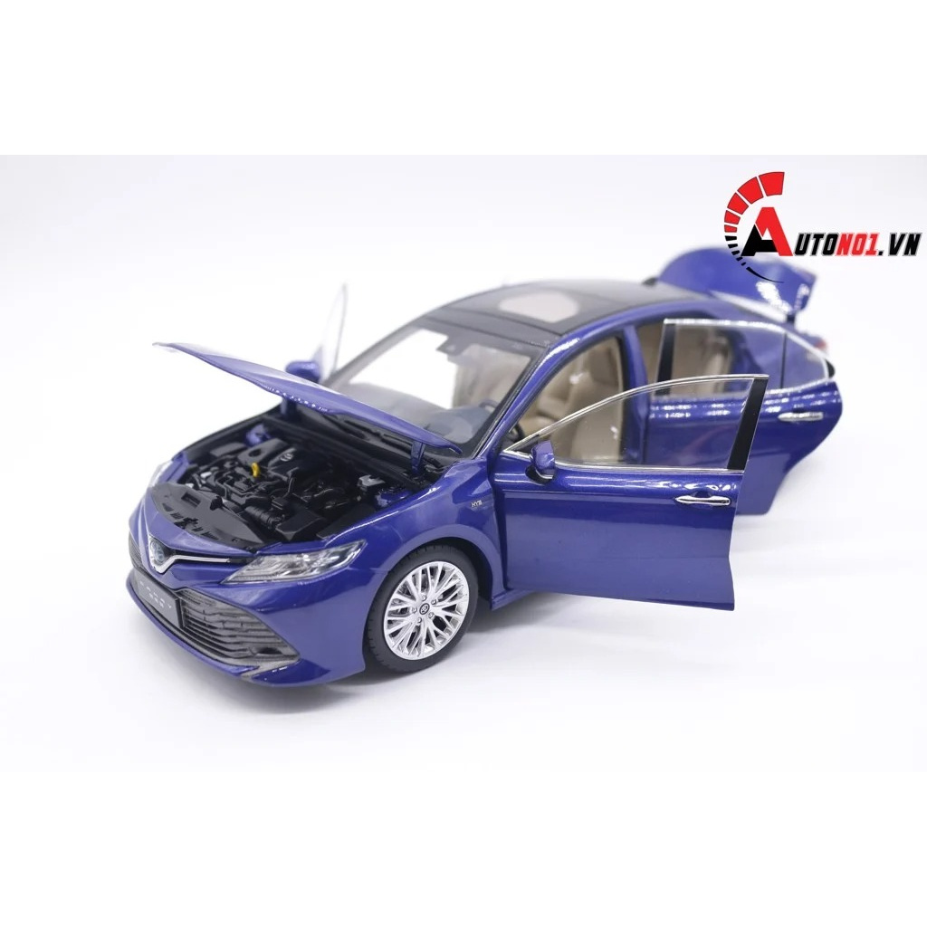 MÔ HÌNH XE SEDAN TOYOTA CAMRY 2019 BLUE 1:18 PAUDI 7581