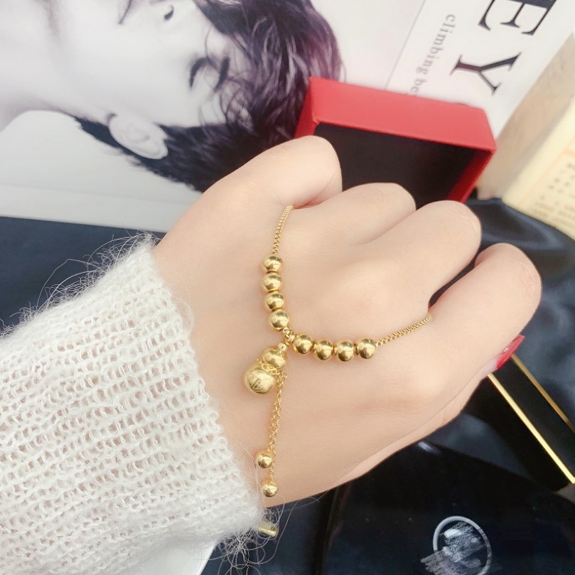 Dây Chuyền Hồ Lô May Mắn Titan Ko Han Rỉ TT 3854 - màu vàng