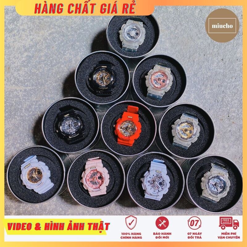 [Mã FASKT4 giảm 10K đơn 50K] Đồng hồ nữ thể thao dây cao su chống nước DH169 Miucho