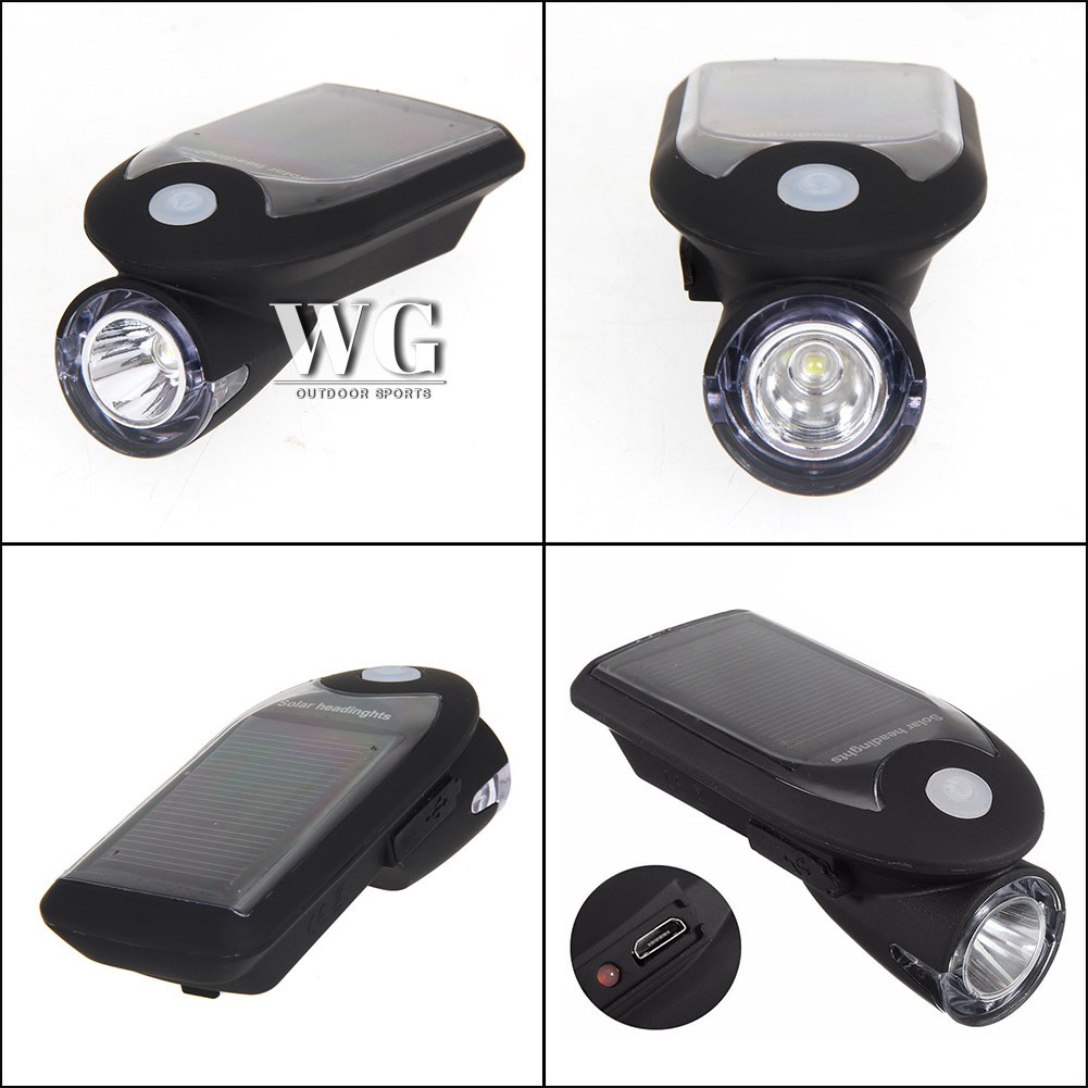 Đèn pin sạc năng lượng mặt trời gắn xe đạp có thể sạc lại chống nước xoay 360 độ | BigBuy360 - bigbuy360.vn