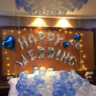 Set bóng cưới happy wedding