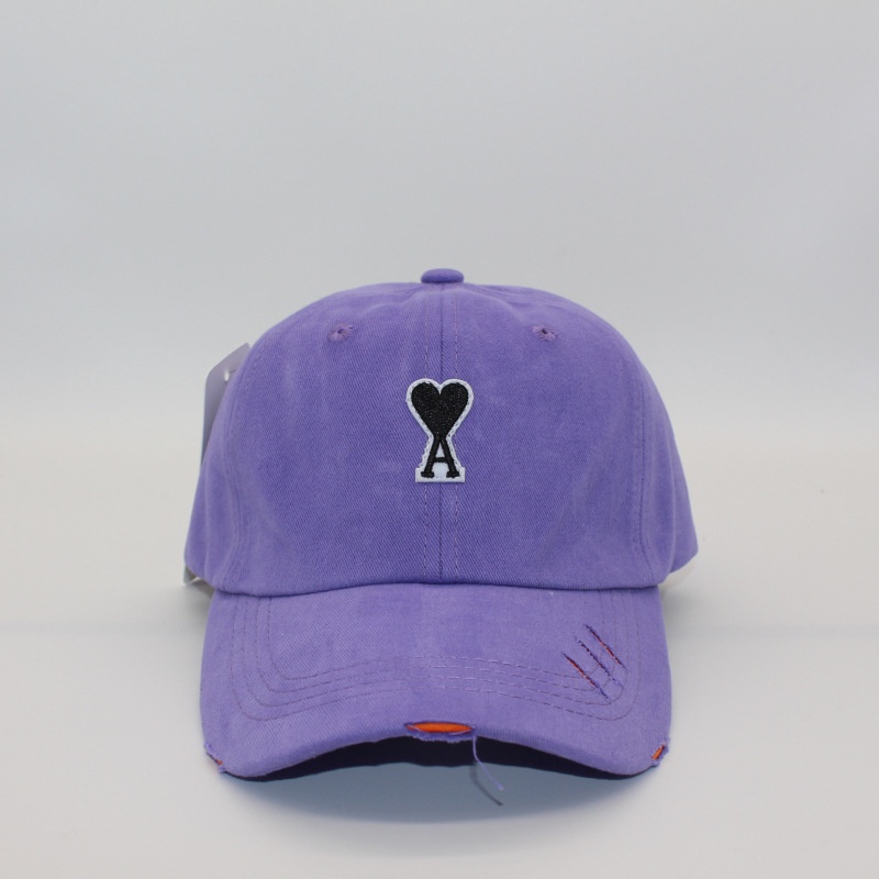 Mũ Lưỡi Trai Vải Cotton Thoáng Khí Thấm Hút Mồ Hôi Phối Rách Kiểu Đường Phố Cá Tính