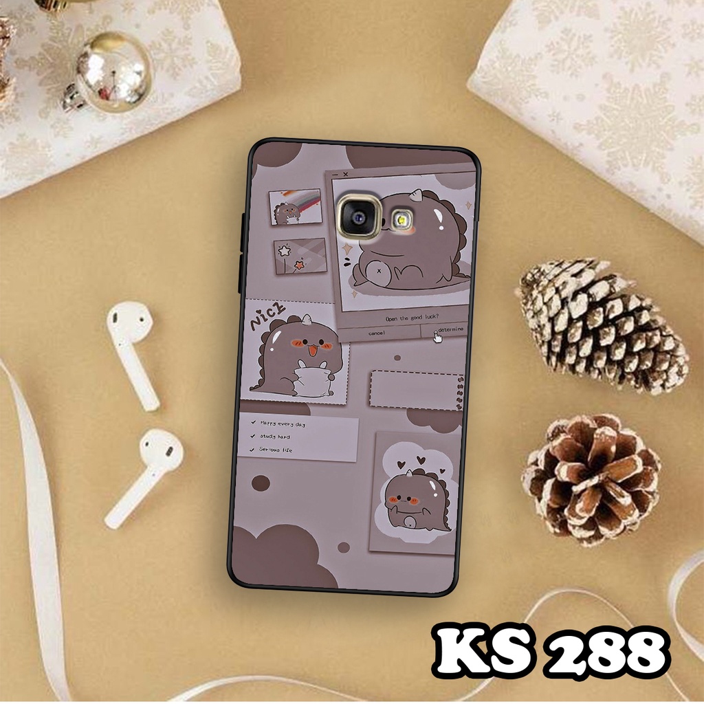 Ốp lưng Samsung A7 2017 - Samsung A5 2017 - Samsung A3 2017 - Ốp in hình khủng long DinoCute - Lưng nhám viền TPU
