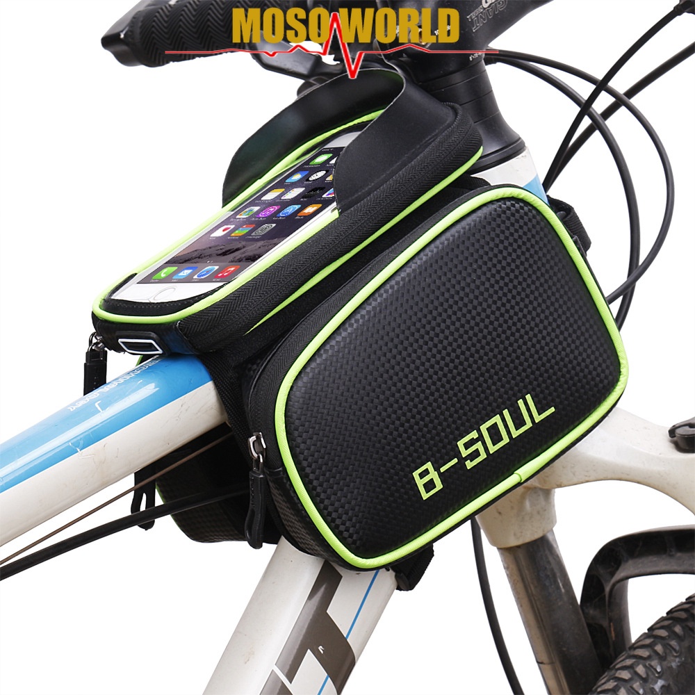 Túi đựng đồ trên xe đạp MOSOWORLD dùng giữ điện thoại có màn cảm ứng phía trước