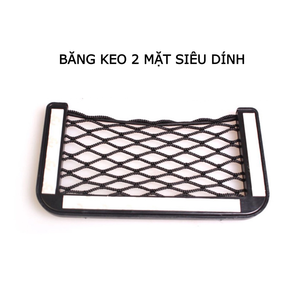 Túi lưới đựng đồ gắn xe ô tô tiện lợi size to hơn, chất liệu co giãn