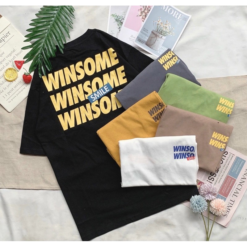 [P0043] Áo thun áo phông form rộng unisex WINSOME vải cotton mỏng mát (Có sẵn/ảnh thật)