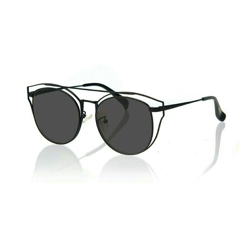 Mắt kính thời trang FLorence (matte black metal with smog grey lens)