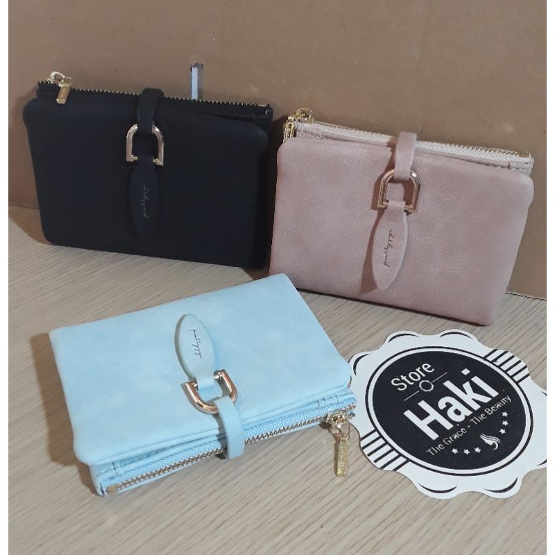 🍀 Ví tiền nữ da mềm khóa cài chiếc lá siêu dễ thương màu hồng- VH47 | BigBuy360 - bigbuy360.vn