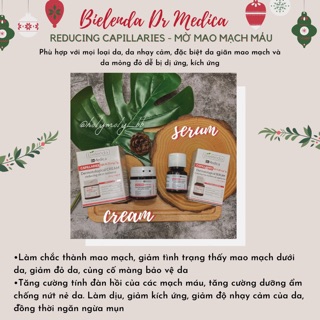 Kem dưỡng Bielenda Dr.Medica Reducing Skin Redness Capillaries làm mờ mao mạch máu, ngăn ngừa ửng đỏ