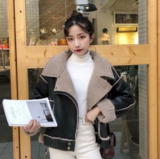 [ORDER] ÁO KHOÁC DA LÓT LÔNG CỪU ULZZANG