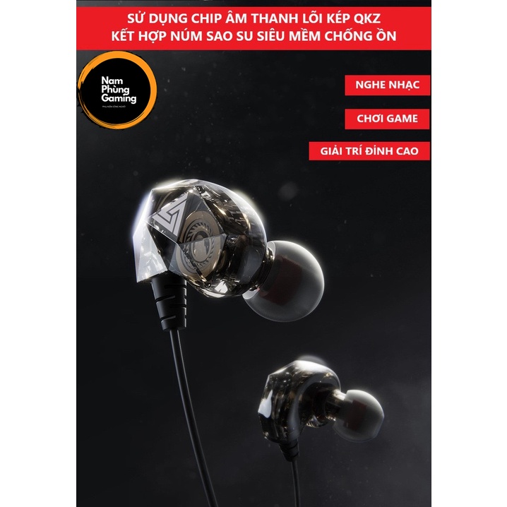 Tai Nghe Nhét Tai Gaming QKZ CK9 TỐI ƯU TIẾNG CHÂN TIẾNG SÚNG GAME PUBG. FREE FIRE, LQ CHO CÁC GAME THỦ!