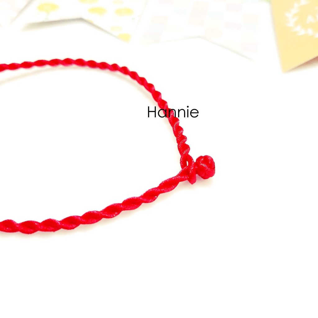 Vòng tay chỉ đỏ may mắn bi vàng - Vòng phong thủy bình an đeo tay nam nữ - Lucky bracelet handmade