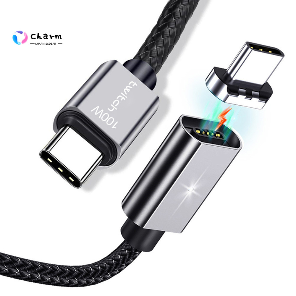 Dây Cáp Sạc Nhanh Nam Châm 5a Type C 100w Pd Cho Điện Thoại Huawei Xiaomi