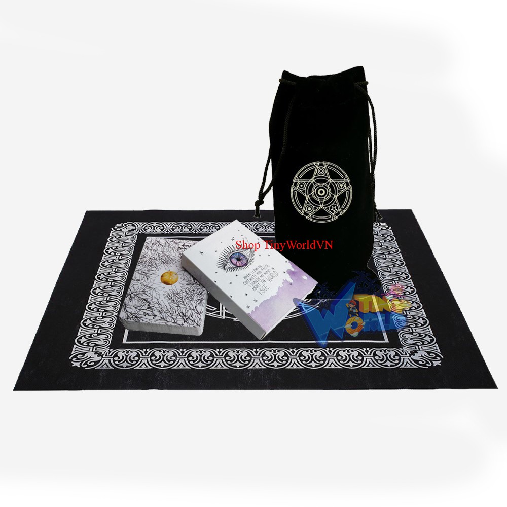 Combo Bộ Bài Universe Mysterious Oracle O1 Cards Tarot-Universe has your back và Túi Nhung Đựng Tarot và Khă