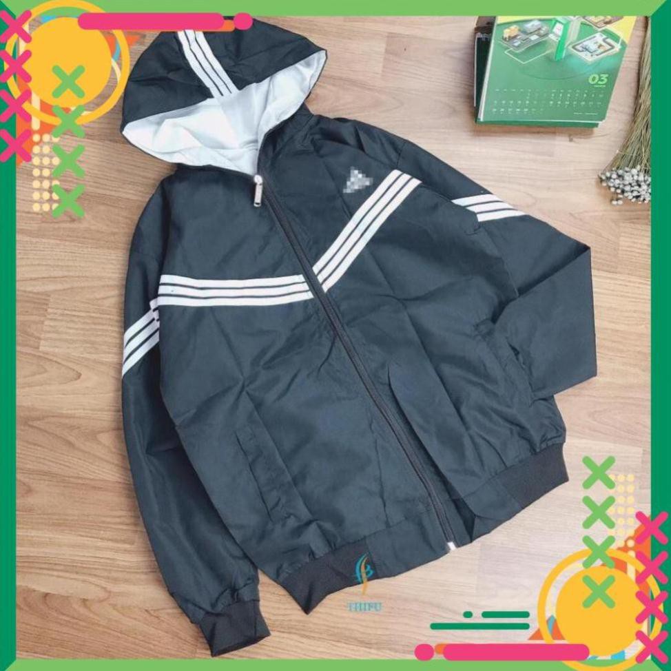 [Free Vận Chuyển] ÁO KHOÁC DÙ NỮ PHỐI 3 SỌC NGỰC ADIDAS