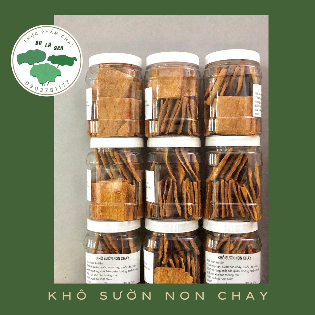 Khô sườn non chay Ba Lá Sen chế biến sẵn, bảo quản lâu 150g