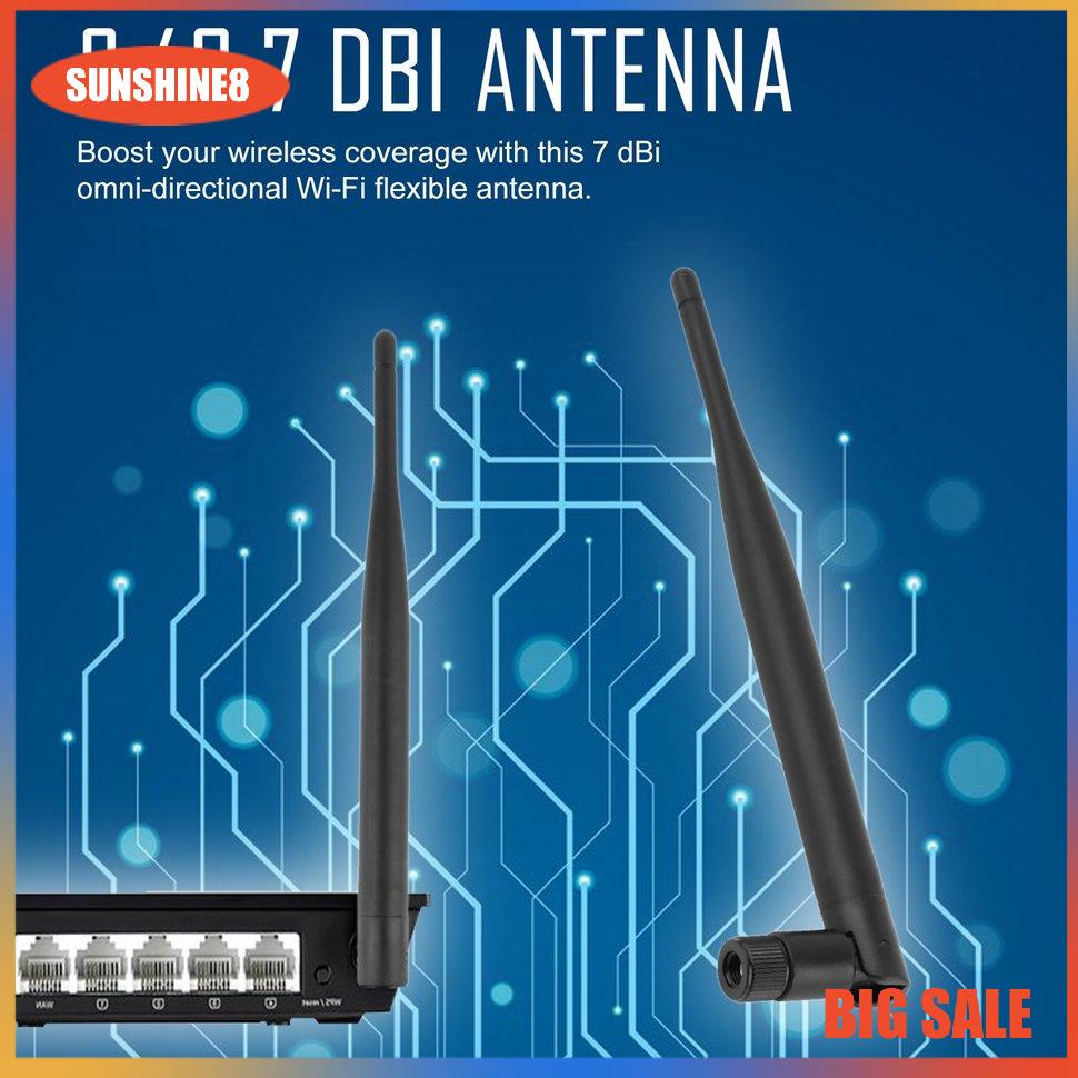 【SUN】[NEW]2.4GHz 7dBi Wireless WIFI Antenna Booster WLAN RP-SMA f PCI Card Modem Router