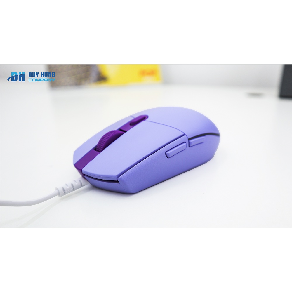 Chuột Gaming có dây Logitech G203 Màu Tím Lilac