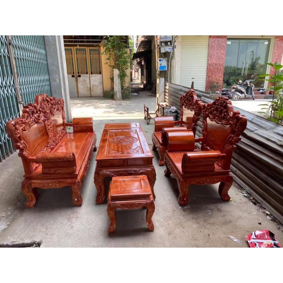 Bộ bàn ghế Hoàng Gia gỗ xà cừ