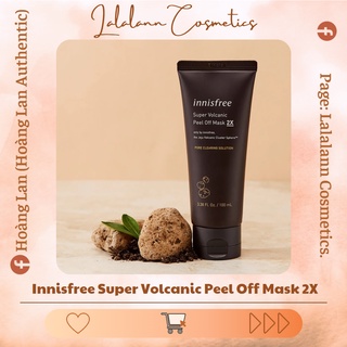 [CHÍNH HÃNG] Mặt nạ đất sét tro núi lửa dạng lột Innisfree Super Volcanic Peel Off Mask 2X 100ML