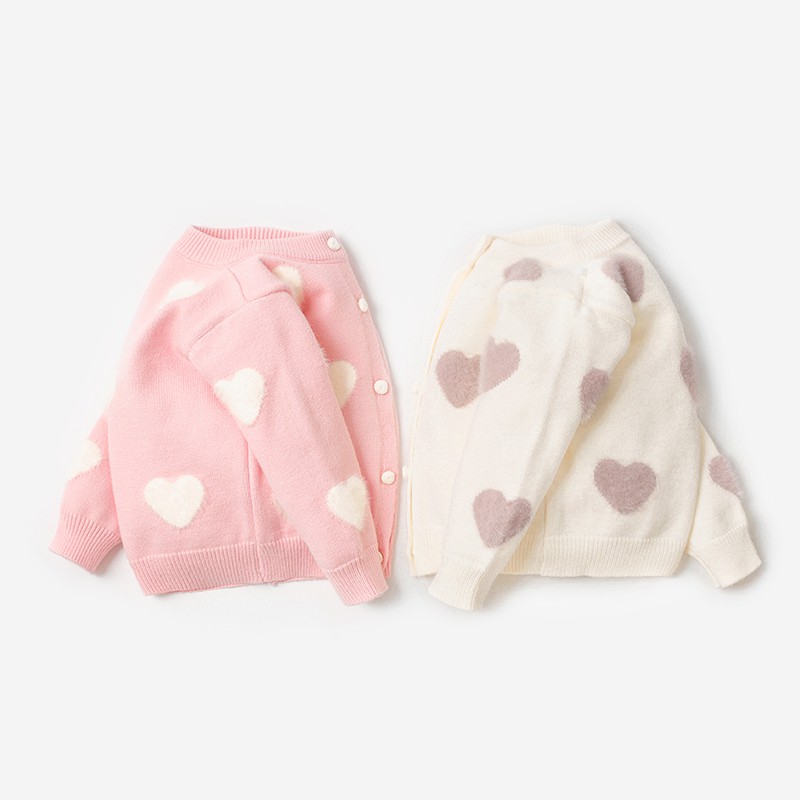 Áo Khoác Cardigan Len Phong Cách Hàn Quốc Cho Bé Gái