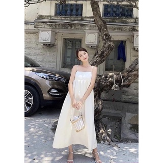 Pass đầm Dottie Đầm dài tùng xoè