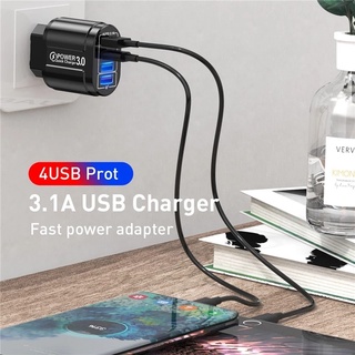 Củ sạc 4 cổng USB QC 3.0 48W phích cắm US