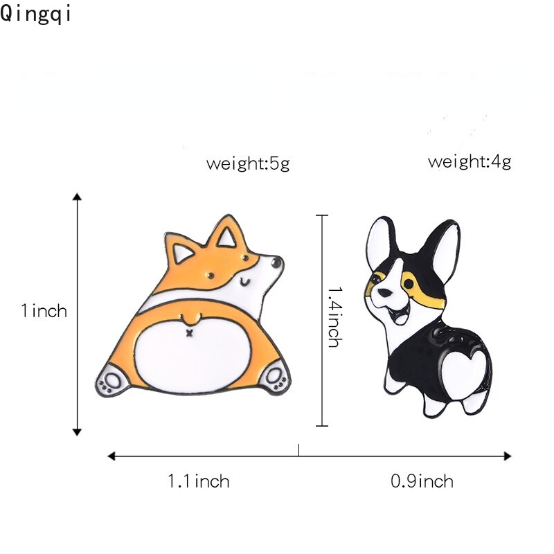 Ghim cài áo MISS ZOE hình mông cún corgi đáng yêu